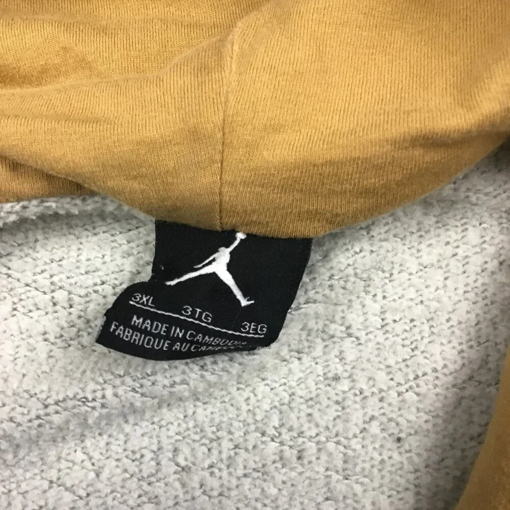Jordan Hoodie Men 3XL Gray Flight Jumpman Essentials Pullover Sweatshirt XXXL *